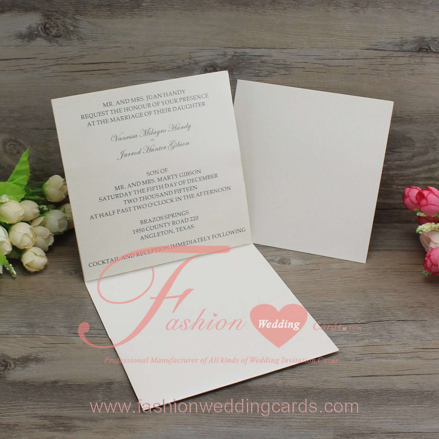 Custom Designed Sample Wedding Invitations